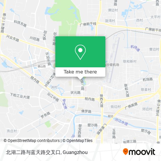 北湖二路与蓝天路交叉口 map