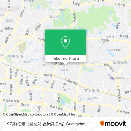 197路(汇景北路总站-昌岗路总站) map
