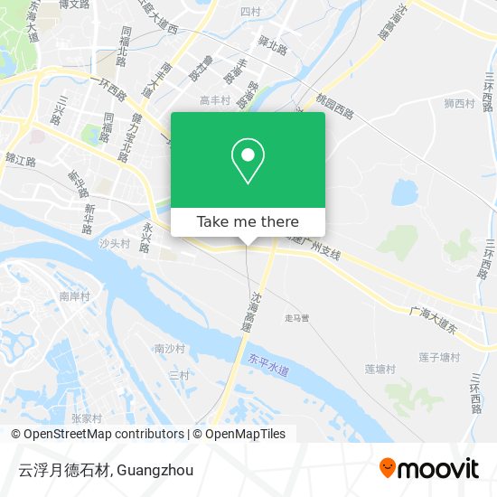 云浮月德石材 map