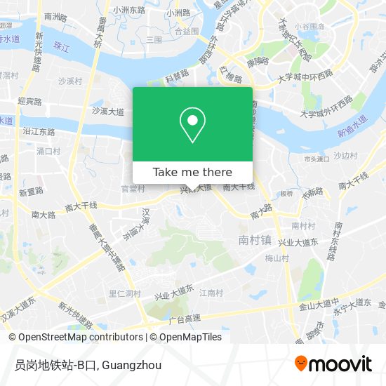 员岗地铁站-B口 map