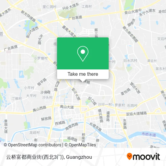 云桥富都商业街(西北3门) map