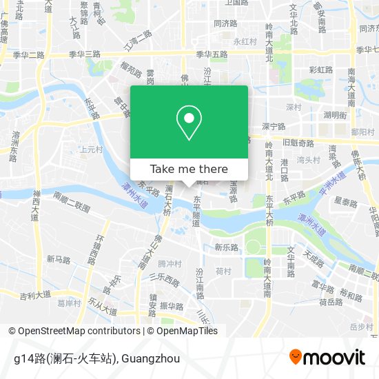 g14路(澜石-火车站) map