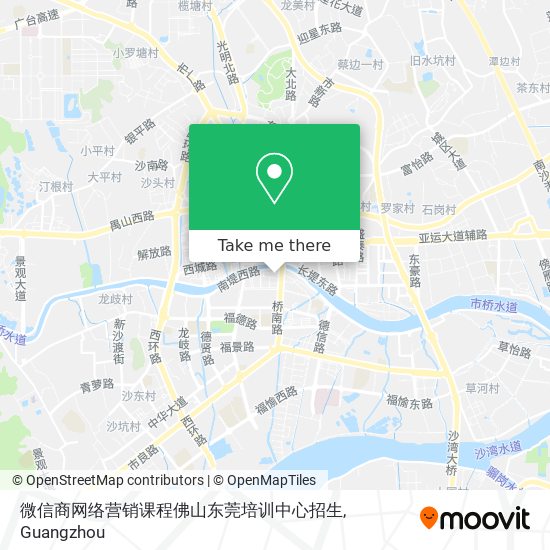 微信商网络营销课程佛山东莞培训中心招生 map