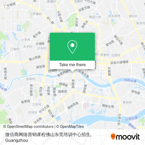 微信商网络营销课程佛山东莞培训中心招生 map