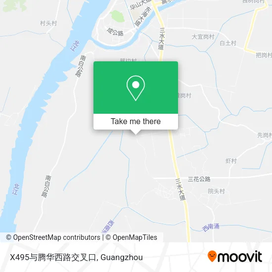 X495与腾华西路交叉口 map