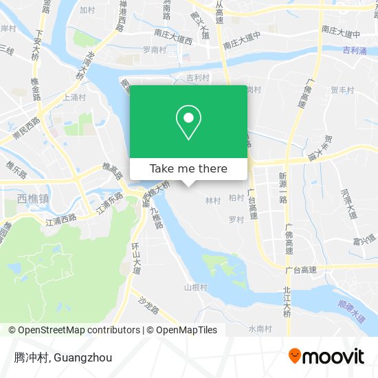 腾冲村 map