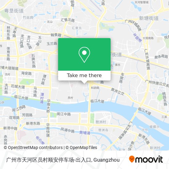 广州市天河区员村顺安停车场-出入口 map