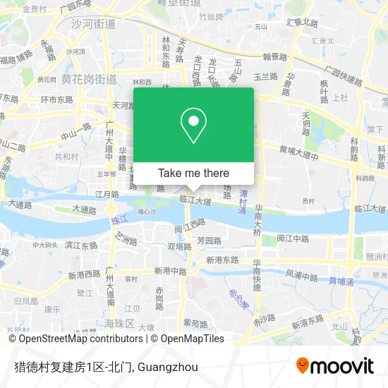 猎德村复建房1区-北门 map
