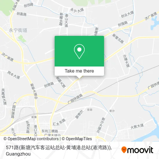 571路(新塘汽车客运站总站-黄埔港总站(港湾路)) map