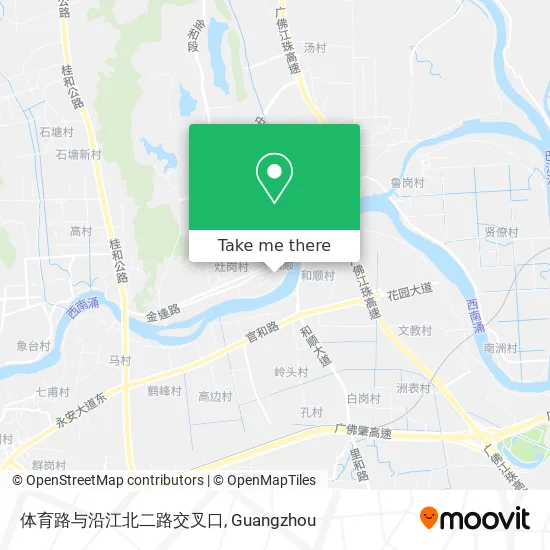 体育路与沿江北二路交叉口 map