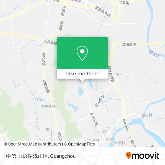中信·山语湖浅山区 map