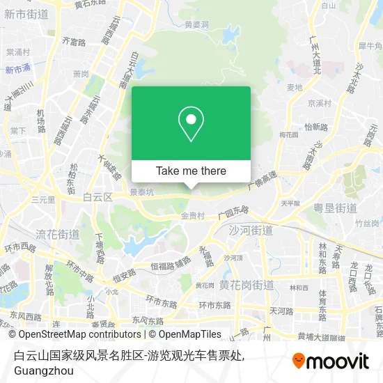 白云山国家级风景名胜区-游览观光车售票处 map
