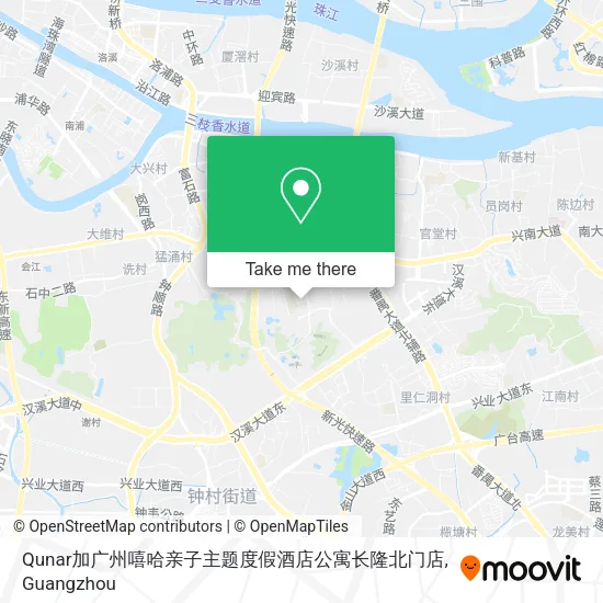 Qunar加广州嘻哈亲子主题度假酒店公寓长隆北门店 map