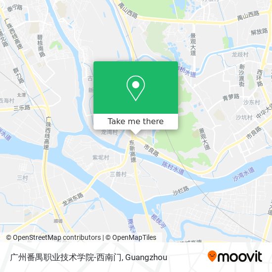 广州番禺职业技术学院-西南门 map