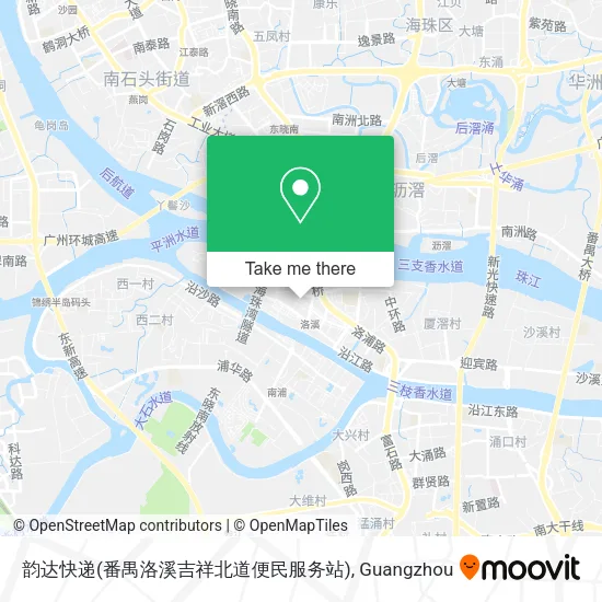 韵达快递(番禺洛溪吉祥北道便民服务站) map