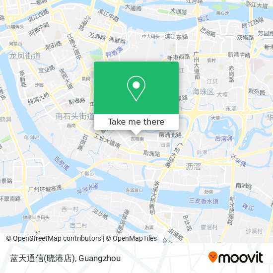蓝天通信(晓港店) map