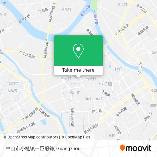 中山市小榄镇一臣服饰 map