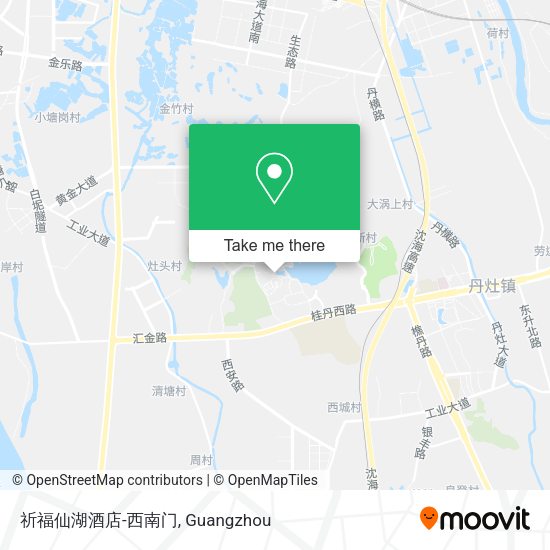 祈福仙湖酒店-西南门 map