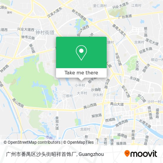 广州市番禺区沙头街昭祥首饰厂 map