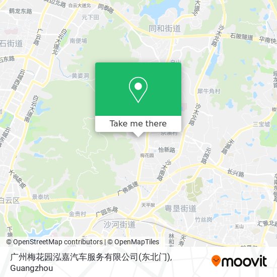 广州梅花园泓嘉汽车服务有限公司(东北门) map