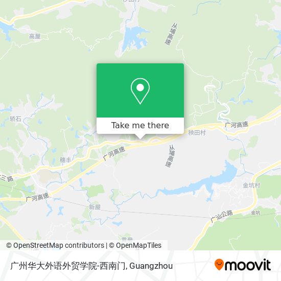 广州华大外语外贸学院-西南门 map