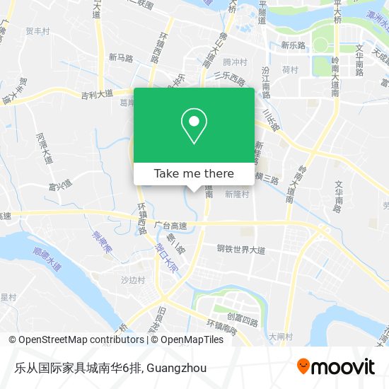 乐从国际家具城南华6排 map