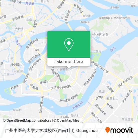 广州中医药大学大学城校区(西南1门) map