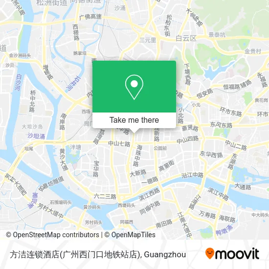 方洁连锁酒店(广州西门口地铁站店) map