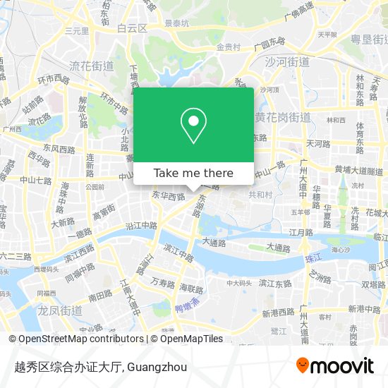 越秀区综合办证大厅 map