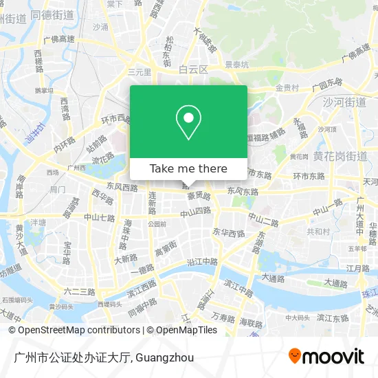 广州市公证处办证大厅 map