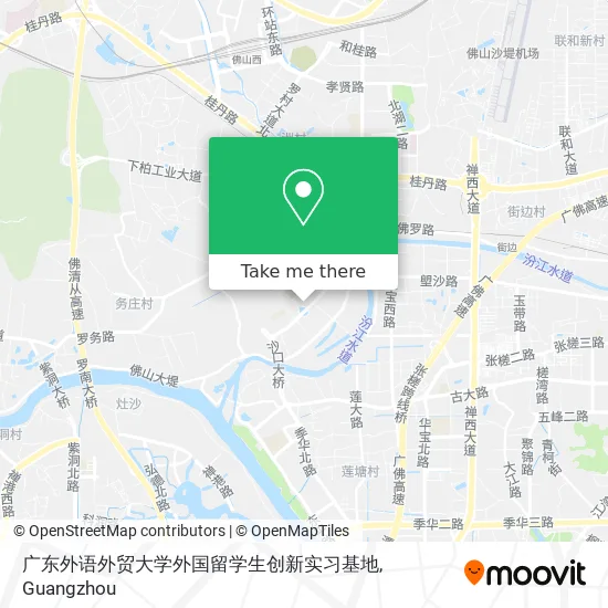 广东外语外贸大学外国留学生创新实习基地 map