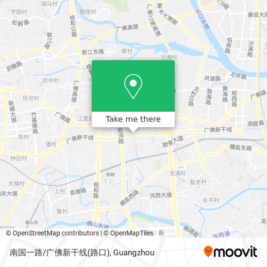南国一路/广佛新干线(路口) map