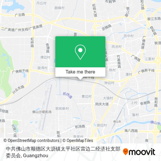 中共佛山市顺德区大沥镇太平社区雷边二经济社支部委员会 map