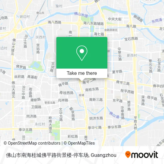 佛山市南海桂城佛平路街景楼-停车场 map