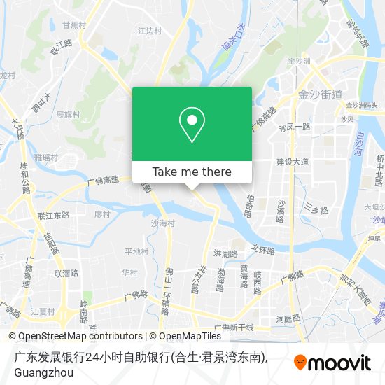 广东发展银行24小时自助银行(合生·君景湾东南) map