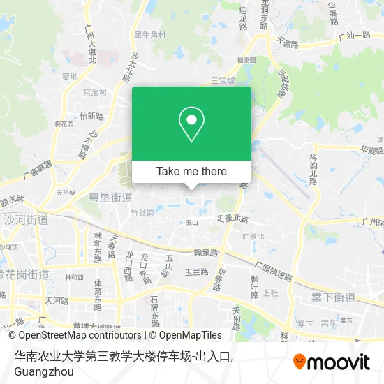 华南农业大学第三教学大楼停车场-出入口 map