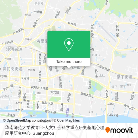 华南师范大学教育部-人文社会科学重点研究基地心理应用研究中心 map