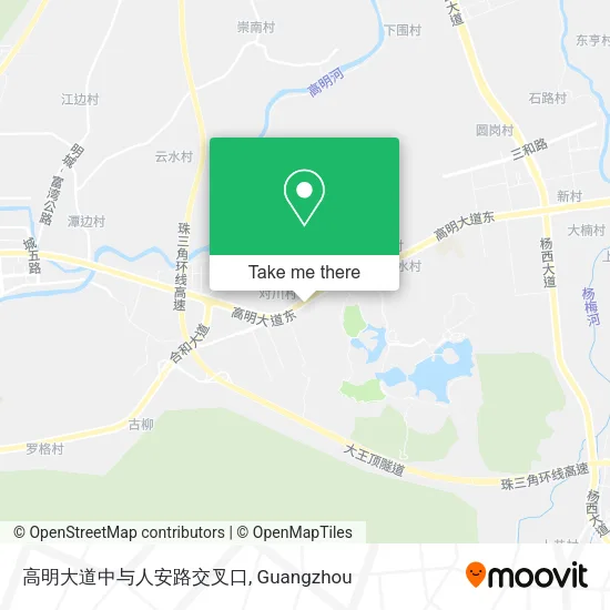 高明大道中与人安路交叉口 map