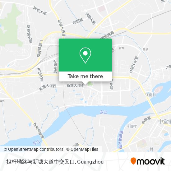 担杆坳路与新塘大道中交叉口 map