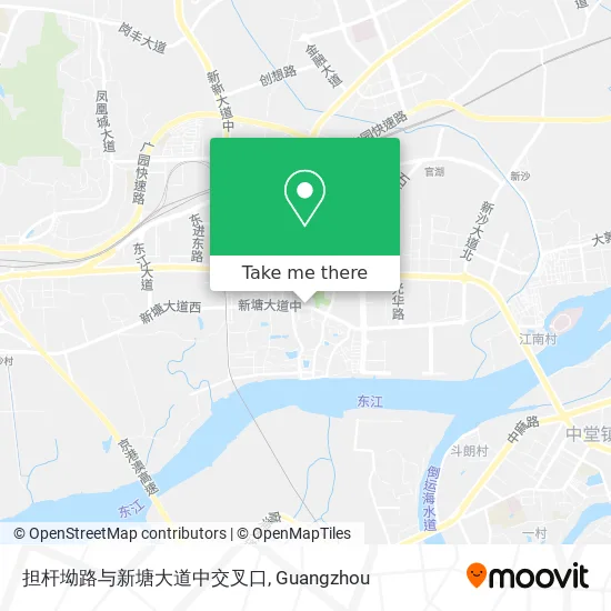 担杆坳路与新塘大道中交叉口 map