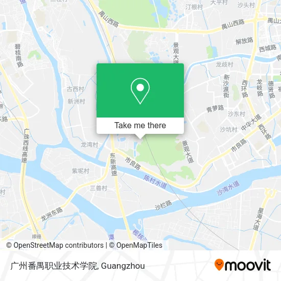 广州番禺职业技术学院 map