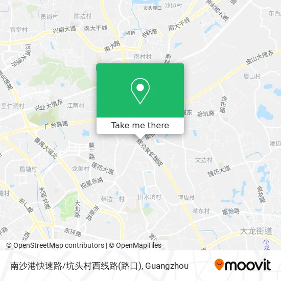 南沙港快速路/坑头村西线路(路口) map