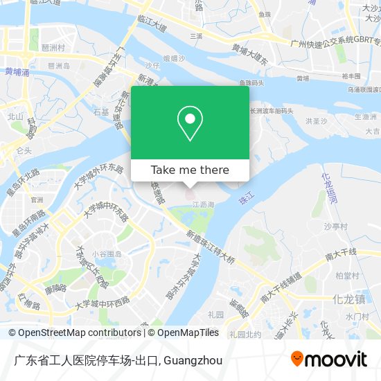 广东省工人医院停车场-出口 map