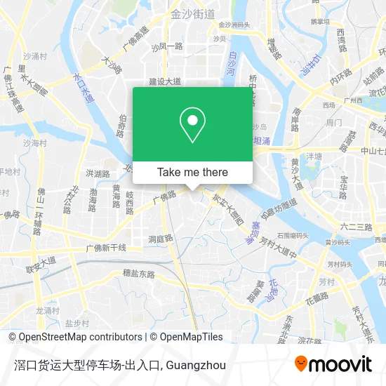 滘口货运大型停车场-出入口 map