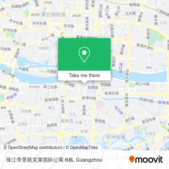 珠江帝景苑克莱国际公寓-B栋 map
