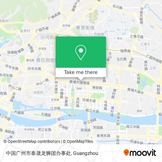 中国广州市泰晟龙狮团办事处 map