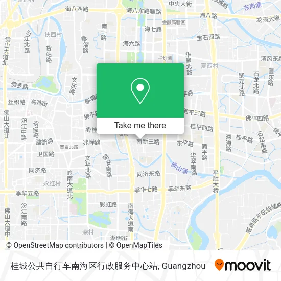 桂城公共自行车南海区行政服务中心站 map