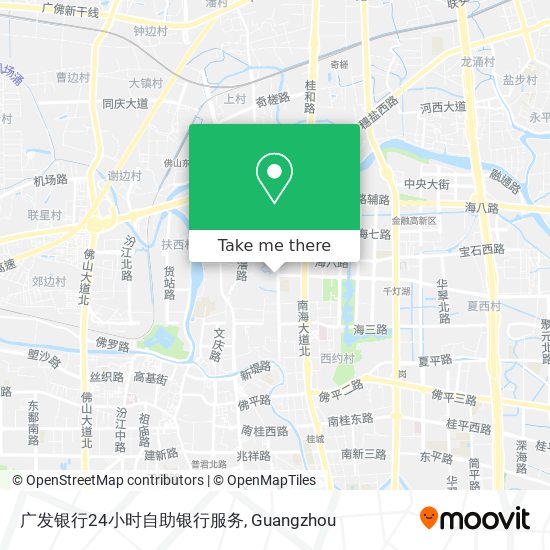 广发银行24小时自助银行服务 map