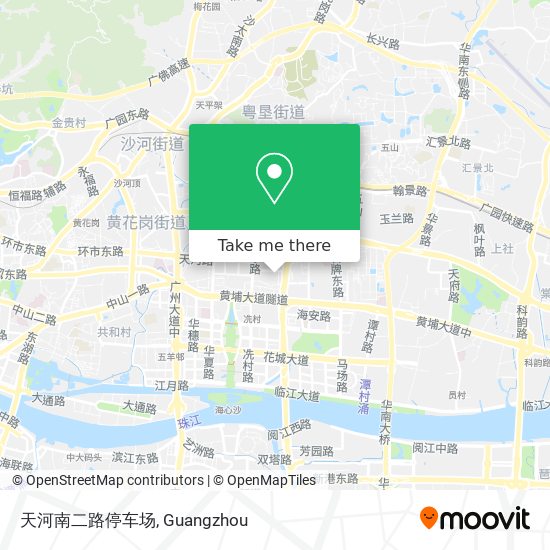 天河南二路停车场 map