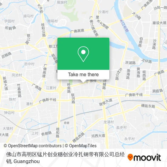 佛山市高明区锰片创业穗创业冷扎钢带有限公司总经销 map